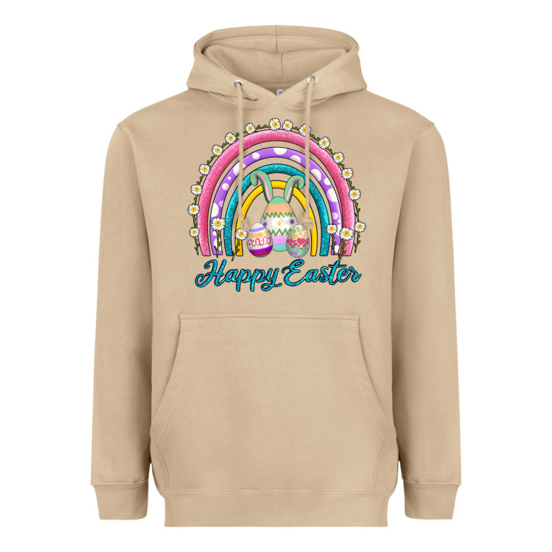 Easter Egg Bunny Rainbow Heavyweight Hoodie by AdoDesignShop | Teevron