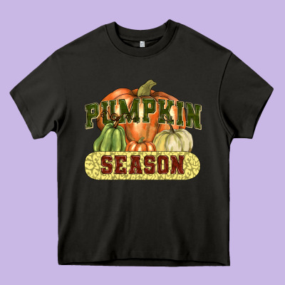 Pumpkin Season Heavy Core Tee Designed By Nancycooperartshop