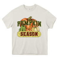 Cream Pumpkin season Heavy Core Tee - NancyCooperArtShop