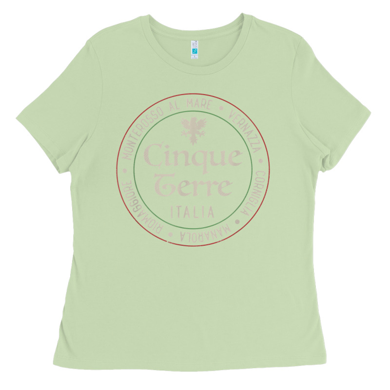 Cinque Terre Italia Gift For Italian Mediterranean Travelers T Shirt Ladies Tee by baoMotion | Teevron