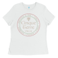 White cinque terre italia gift for italian mediterranean travelers t shirt Ladies Tee - baoMotion
