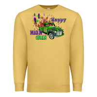 Antique Gold mardi gras with truck Premium Sweatshirt - AdoDesignShop