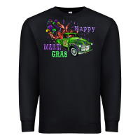Black mardi gras with truck Premium Sweatshirt - AdoDesignShop