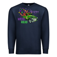 Navy mardi gras with truck Premium Sweatshirt - AdoDesignShop