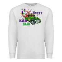 Oatmeal Heather mardi gras with truck Premium Sweatshirt - AdoDesignShop