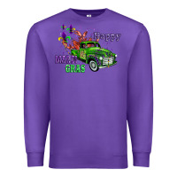 Purple mardi gras with truck Premium Sweatshirt - AdoDesignShop