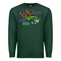 Sports Green mardi gras with truck Premium Sweatshirt - AdoDesignShop