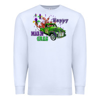 White mardi gras with truck Premium Sweatshirt - AdoDesignShop