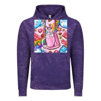 Cloud Purple unicorn coffe cup and star with rainbow seamless pattern bbs Vintage Hoodie - BundleAndBundleShop
