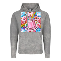Cloud Rock unicorn coffe cup and star with rainbow seamless pattern bbs Vintage Hoodie - BundleAndBundleShop