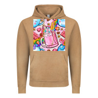 Vintage Camel unicorn coffe cup and star with rainbow seamless pattern bbs Vintage Hoodie - BundleAndBundleShop