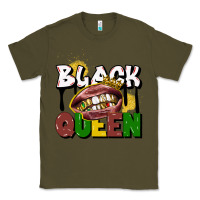 Army Green black queen Classic Tee - CowGirlArtShop