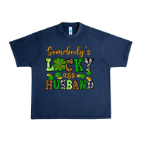 Navy St. Patrick's Somebody's lucky as husband Urban Heavy Tee - OliviaCreatesArt