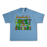 Pebble Blue St. Patrick's Somebody's lucky as husband Urban Heavy Tee - OliviaCreatesArt