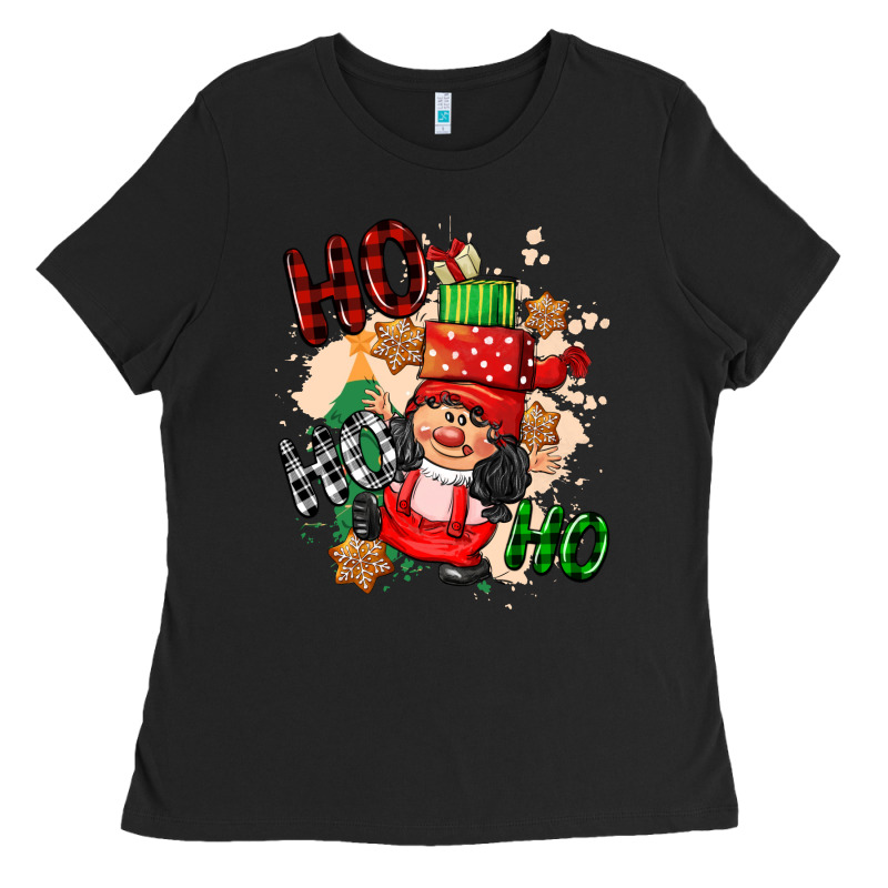 Ho Ho Ho Girl Gnome Ladies Tee by CowGirlArtShop | Teevron