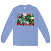 Colony Blue merry christmas santa polar express Long Sleeve Tee - FaDigitalArtStudio