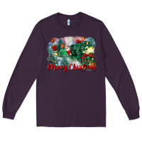 Plum merry christmas santa polar express Long Sleeve Tee - FaDigitalArtStudio