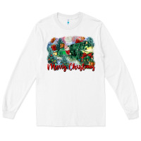 White merry christmas santa polar express Long Sleeve Tee - FaDigitalArtStudio