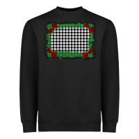 Black christmas black and white background Heavyweight Sweatshirt - BarkalooDesign