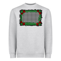 Heather Grey christmas black and white background Heavyweight Sweatshirt - BarkalooDesign