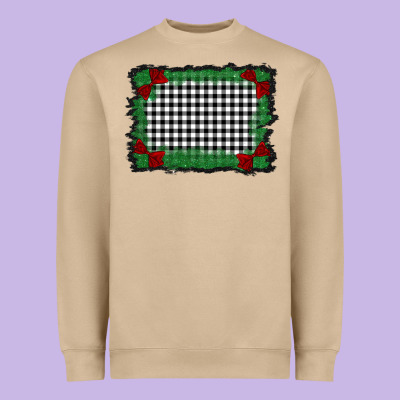 Christmas Black And White Background Heavyweight Sweatshirt Designed By Barkaloodesign