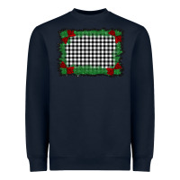 Navy christmas black and white background Heavyweight Sweatshirt - BarkalooDesign