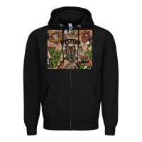Black western rodeo Zipper Hoodie - AdoDesignShop