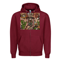 Burgundy western rodeo Zipper Hoodie - AdoDesignShop