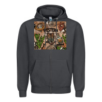 Smoke western rodeo Zipper Hoodie - AdoDesignShop