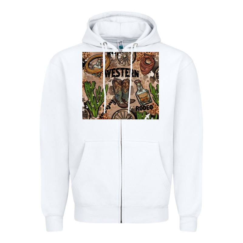 Western Rodeo Zipper Hoodie by AdoDesignShop | Teevron