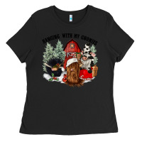 Black hanging with my gnomies Ladies Tee - CowGirlArtShop