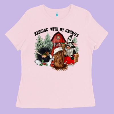 Hanging With My Gnomies Ladies Tee Designed By Cowgirlartshop