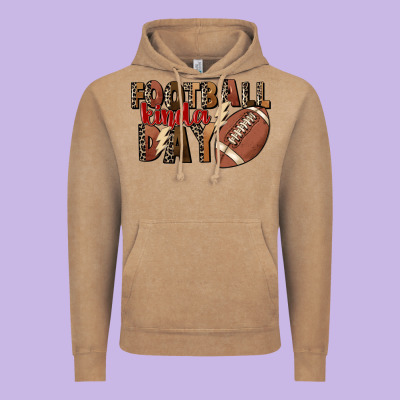 Football Kinda Day Vintage Hoodie Designed By Fadigitalartstudio