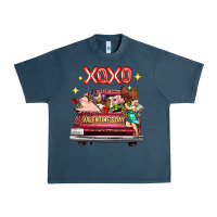 Midnight Navy Valentine's Day Truck Farm Animals Cupid XOXO Urban Heavy Tee - FaDigitalArtStudio