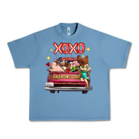 Pebble Blue Valentine's Day Truck Farm Animals Cupid XOXO Urban Heavy Tee - FaDigitalArtStudio