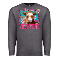 Charcoal Heather be my valentine with guarnsey Premium Sweatshirt - AdoDesignShop
