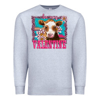 Heather Grey be my valentine with guarnsey Premium Sweatshirt - AdoDesignShop