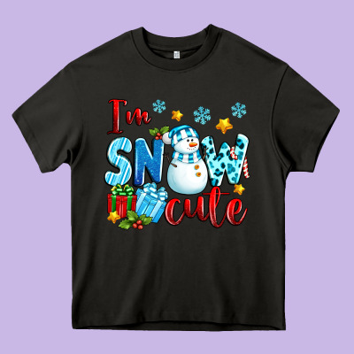 I'm Snow Cute Heavy Core Tee Designed By Texasbilliewilder