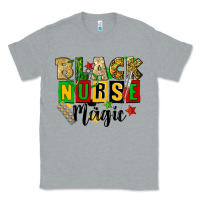Heather Grey black nurse magic juneteenth Classic Tee - CowGirlArtShop