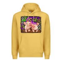 Antique Gold mardi gras western leopard pigs Premium Hoodie - Jasminsmagicworld