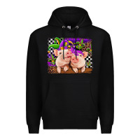 Black mardi gras western leopard pigs Premium Hoodie - Jasminsmagicworld