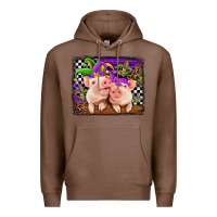 Chestnut mardi gras western leopard pigs Premium Hoodie - Jasminsmagicworld