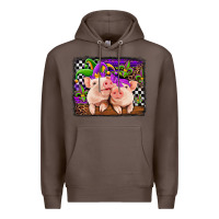 Coffee mardi gras western leopard pigs Premium Hoodie - Jasminsmagicworld