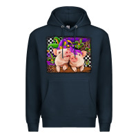 Navy mardi gras western leopard pigs Premium Hoodie - Jasminsmagicworld