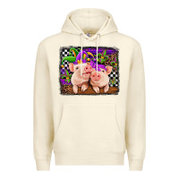Sandshell mardi gras western leopard pigs Premium Hoodie - Jasminsmagicworld