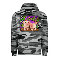 Slate Camo mardi gras western leopard pigs Premium Hoodie - Jasminsmagicworld