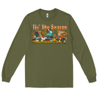 Army Green thanksgiving tis' the season with trucks bbs Long Sleeve Tee - BundleAndBundleShop
