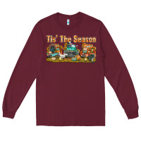 Burgundy thanksgiving tis' the season with trucks bbs Long Sleeve Tee - BundleAndBundleShop