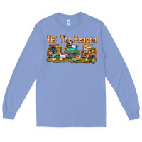 Colony Blue thanksgiving tis' the season with trucks bbs Long Sleeve Tee - BundleAndBundleShop