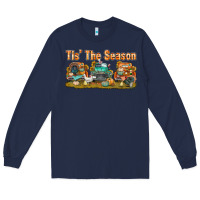Navy thanksgiving tis' the season with trucks bbs Long Sleeve Tee - BundleAndBundleShop
